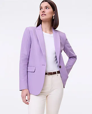 Ann Taylor The Longline Blazer in Bi-Stretch Twill sold by Ann Taylor