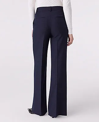 Ann Taylor The Petite Dotted Wide-Leg Flare Trouser sold by Ann Taylor product image thumbnail 3