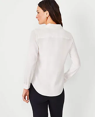 Ann Taylor Petite Satin Essential Shirt sold by Ann Taylor product image thumbnail 3