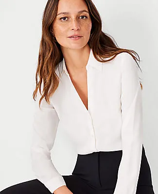 Ann Taylor Petite Satin Essential Shirt sold by Ann Taylor product image thumbnail 4