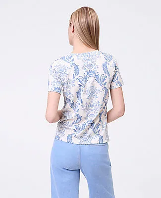 Ann Taylor Weekend Collection Floral Crew Neck Tee sold by Ann Taylor product image thumbnail 2