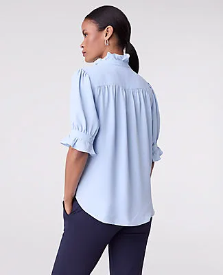 Ann Taylor Ruffle Collar Shirt sold by Ann Taylor product image thumbnail 2