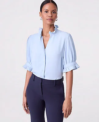 Ann Taylor Ruffle Collar Shirt sold by Ann Taylor product image thumbnail 3