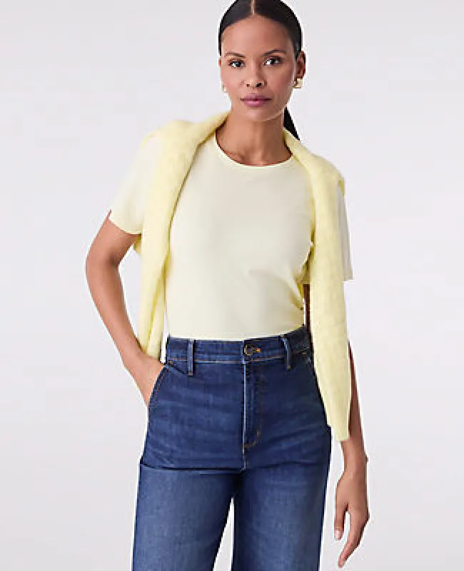 Ann Taylor Crew Neck Tee made by Ann Taylor