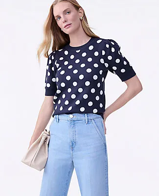 Ann Taylor Dotted Sweater Tee sold by Ann Taylor
