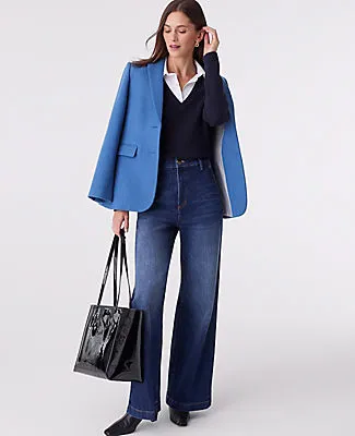 Ann Taylor Collared Mixed Media Sweater sold by Ann Taylor product image thumbnail 3