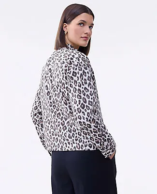 Ann Taylor Animal Print Ruffle Shirt sold by Ann Taylor product image thumbnail 2