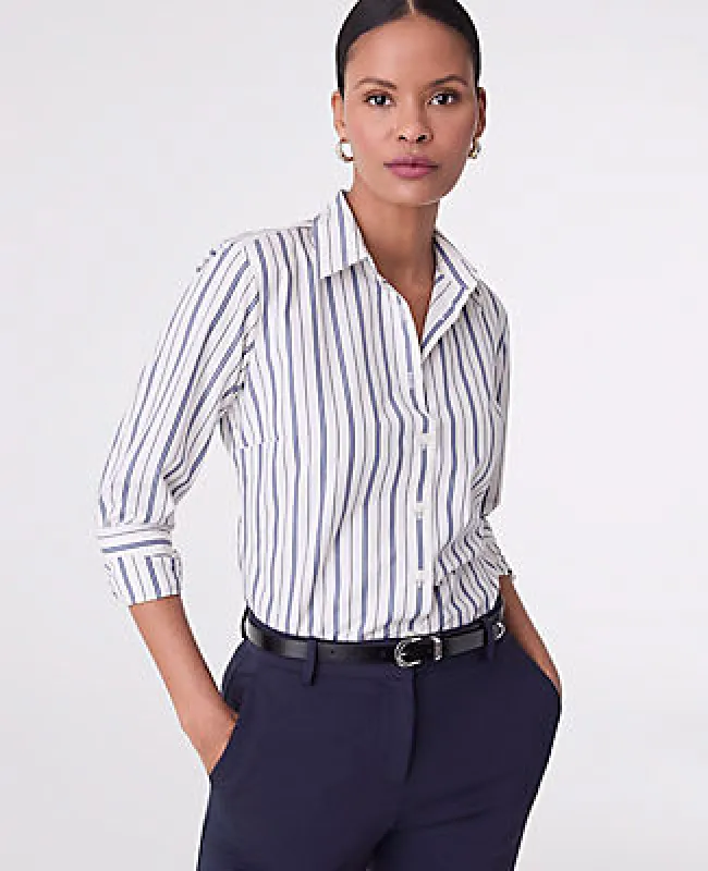 Ann Taylor Striped Perfect Shirt sold by Ann Taylor