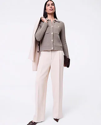 Ann Taylor Collared Sweater Jacket sold by Ann Taylor product image thumbnail 3