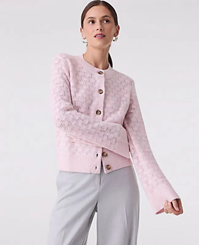 Ann Taylor Honeycomb Stitch Cardigan sold by Ann Taylor