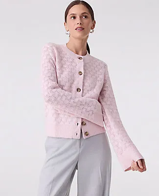 Ann Taylor Honeycomb Stitch Cardigan sold by Ann Taylor