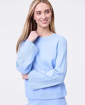 Ann Taylor Weekend Collection Contrast Stitch Sweater sold by Ann Taylor