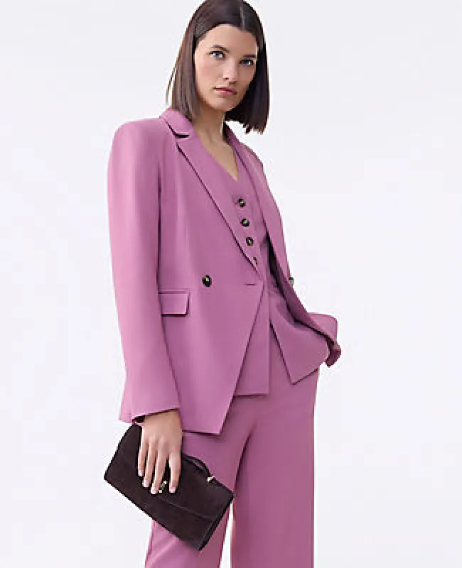 Ann Taylor The Cutaway Blazer in Fluid Crepe sold by Ann Taylor