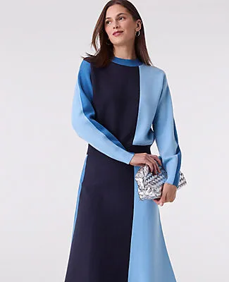 Ann Taylor Colorblock Crew Neck Sweater sold by Ann Taylor