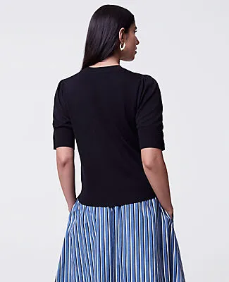 Ann Taylor Button Sweater Tee sold by Ann Taylor product image thumbnail 2