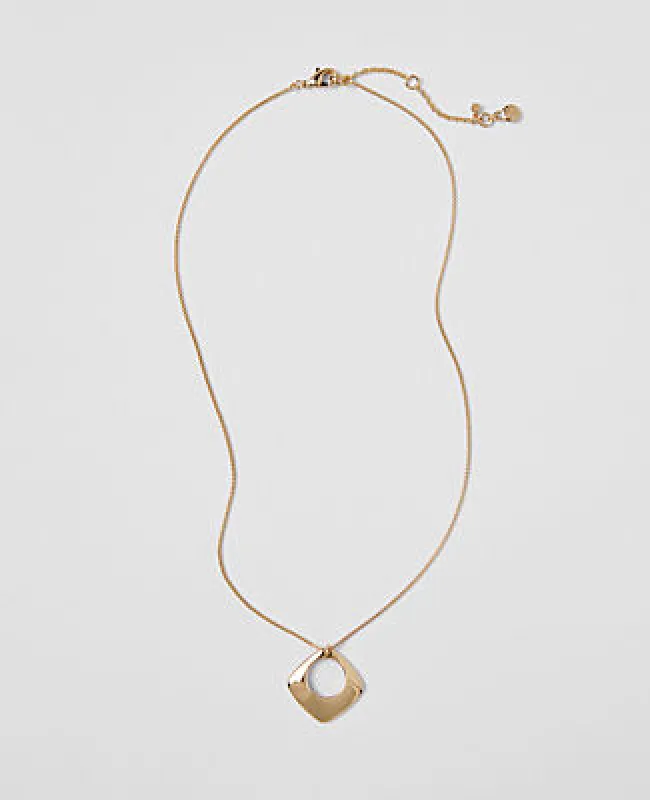 Ann Taylor Open Square Pendant Necklace sold by Ann Taylor