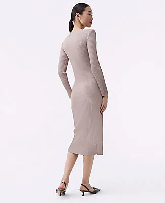 Ann Taylor Ribbed Button Sweater Dress sold by Ann Taylor product image thumbnail 2