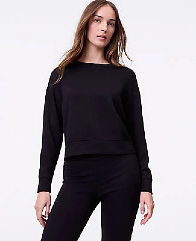 Ann Taylor Weekend Collection Scuba Crew Neck Sweatshirt made by Ann Taylor