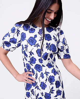 Ann Taylor Floral Linen Blend Midi Dress sold by Ann Taylor product image thumbnail 3
