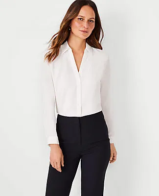 Ann Taylor Petite Satin Essential Shirt sold by Ann Taylor product image thumbnail 2