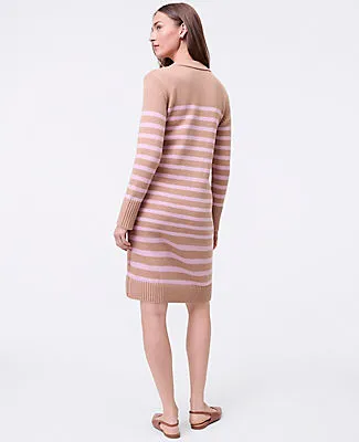 Ann Taylor Weekend Collection Striped Sweater Shift Dress sold by Ann Taylor product image thumbnail 2