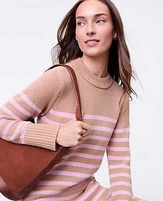Ann Taylor Weekend Collection Striped Sweater Shift Dress sold by Ann Taylor product image thumbnail 3