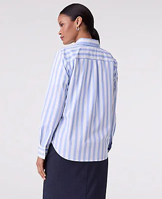 Ann Taylor Petite Striped Relaxed Perfect Shirt sold by Ann Taylor product image thumbnail 2
