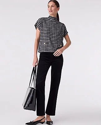 Ann Taylor Plaid Tweed Mock Neck Top sold by Ann Taylor product image thumbnail 3