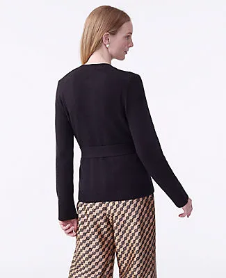 Ann Taylor Belted Crew Neck Cardigan sold by Ann Taylor product image thumbnail 2