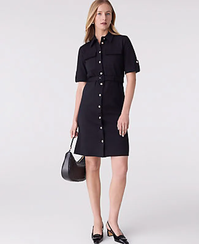 Ann Taylor Belted Flare Dress sold by Ann Taylor
