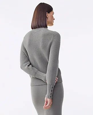 Ann Taylor Ribbed Button Sweater sold by Ann Taylor product image thumbnail 2