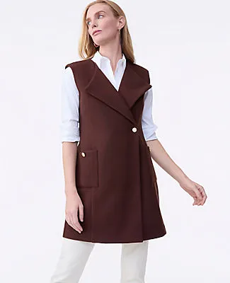 Ann Taylor Buttoned Trench Vest sold by Ann Taylor