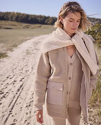 Ann Taylor Haven Well Within Organic Cotton Shaker Stitch Heathered Cardigan sold by Ann Taylor product image thumbnail 5