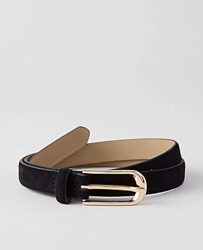 Ann Taylor Suede Oval Buckle Belt sold by Ann Taylor