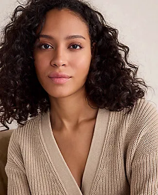 Ann Taylor Haven Well Within Organic Cotton Shaker Stitch Heathered Cardigan sold by Ann Taylor product image thumbnail 3