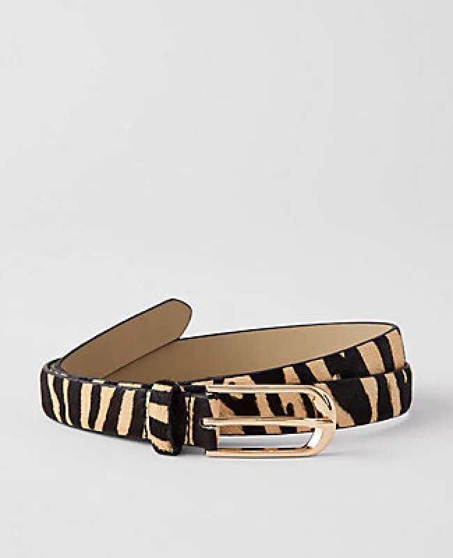 Ann Taylor Zebra Print Calf Hair Belt sold by Ann Taylor