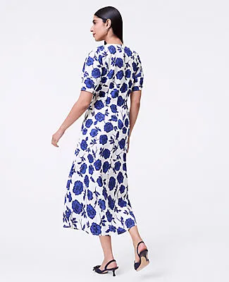 Ann Taylor Floral Linen Blend Midi Dress sold by Ann Taylor product image thumbnail 2