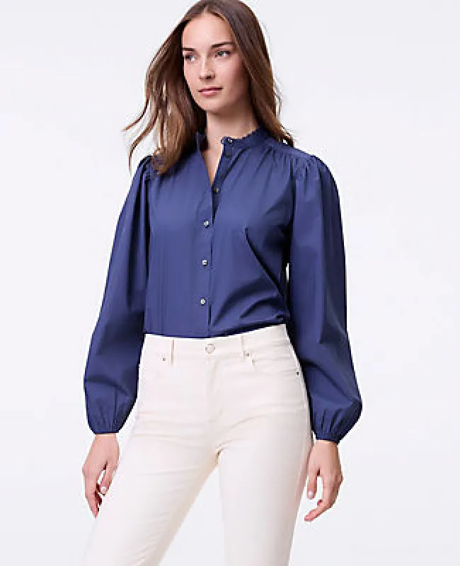 Ann Taylor Weekend Collection Embroidered Collar Blouse sold by Ann Taylor