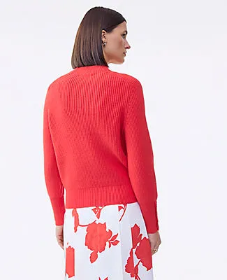 Ann Taylor Ribbed Button Sweater sold by Ann Taylor product image thumbnail 2