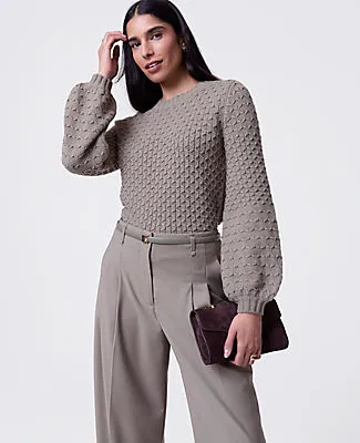 Ann Taylor Blouson Sleeve Crew Neck Sweater sold by Ann Taylor