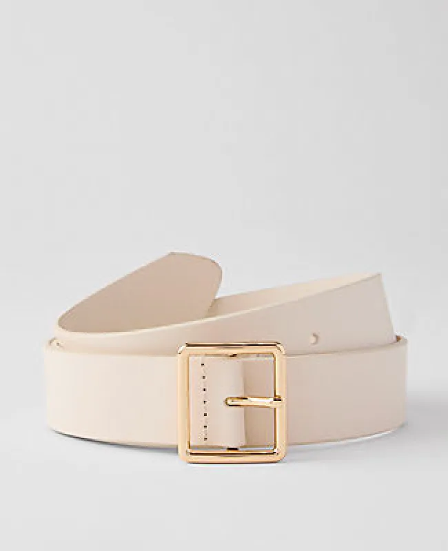 Ann Taylor Leather Square Buckle Belt sold by Ann Taylor