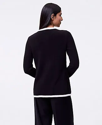 Ann Taylor Textured Trim Sweater Jacket sold by Ann Taylor product image thumbnail 2