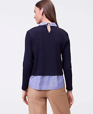 Ann Taylor Weekend Collection Layered Mix Media Top sold by Ann Taylor product image thumbnail 2