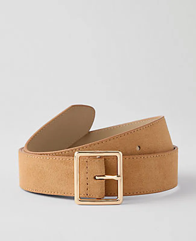 Ann Taylor Suede Square Buckle Belt sold by Ann Taylor