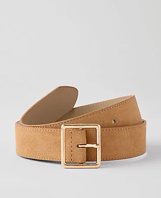 Ann Taylor Suede Square Buckle Belt sold by Ann Taylor