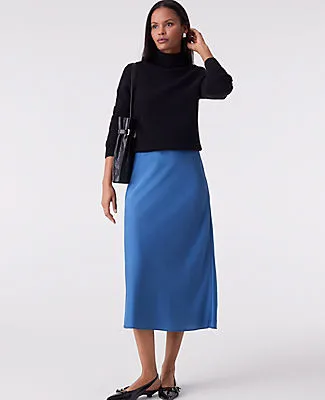 Ann Taylor Petite Satin Bias Midi Slip Skirt sold by Ann Taylor product image thumbnail 4