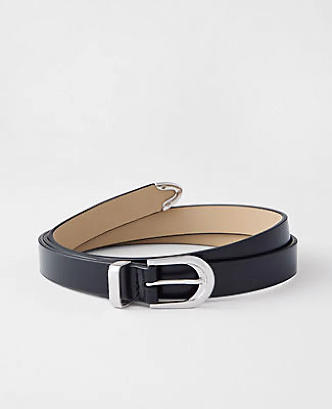 Ann Taylor Leather Round Buckle Belt sold by Ann Taylor