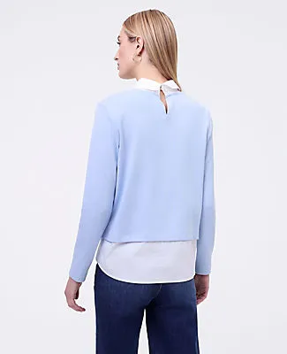 Ann Taylor Weekend Collection Layered Mix Media Top sold by Ann Taylor product image thumbnail 2