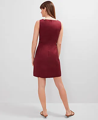 Ann Taylor Petite Linen Blend Button-Down Dress sold by Ann Taylor product image thumbnail 2