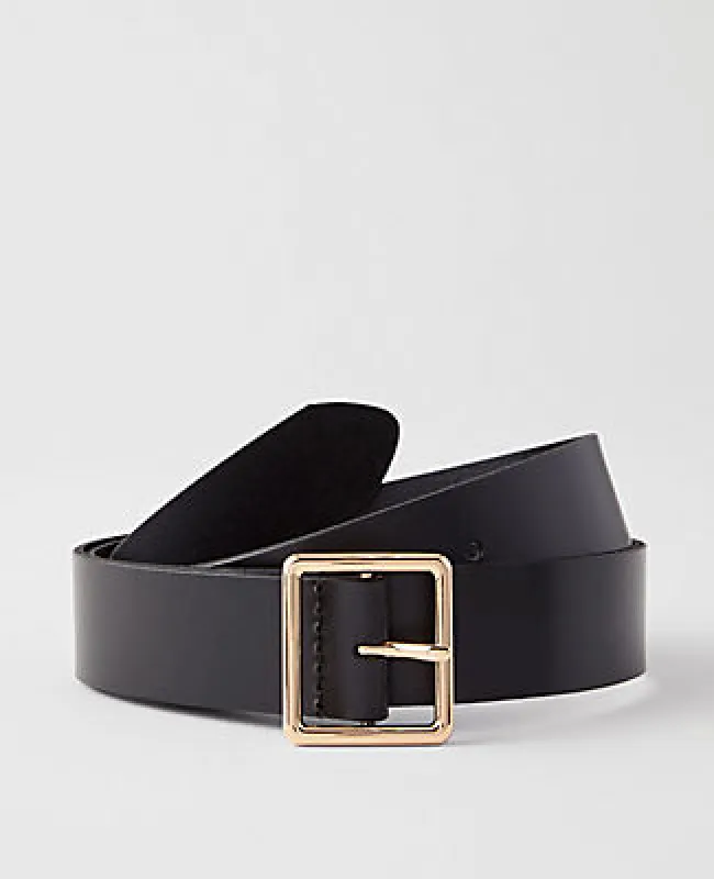 Ann Taylor Leather Square Buckle Belt sold by Ann Taylor